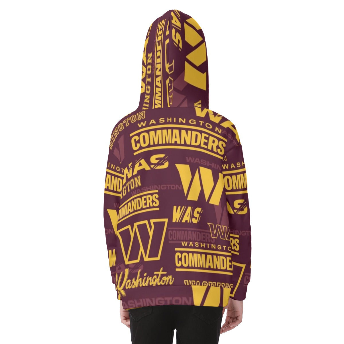 Washington Commanders Kid's Heavy Fleece Zip Up Hoodie
