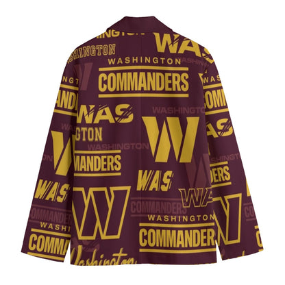 Washington Commanders suit Flat Lapel Collar Blazer