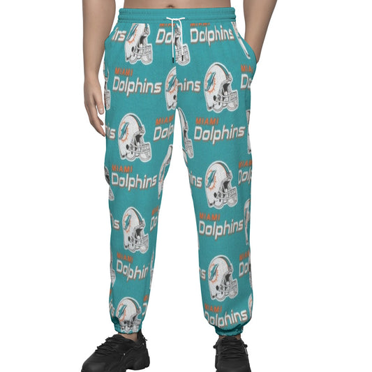 Miami Football Game Day All-Over Print Unisex Textured Casual Pants