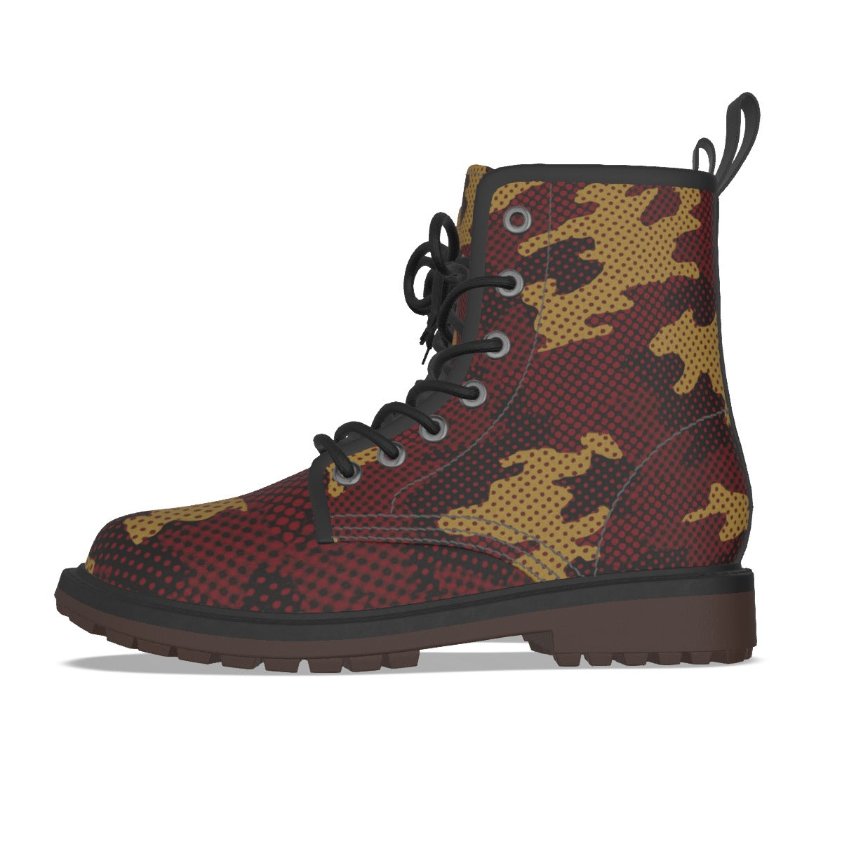 Urban Legend Florida State Garnet and Gold Camo Martin Short Boots – Seminoles-Inspired Game Day Str