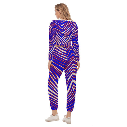 Buffalo Bills Zubaz Women's Crop Hoodie Sports Set