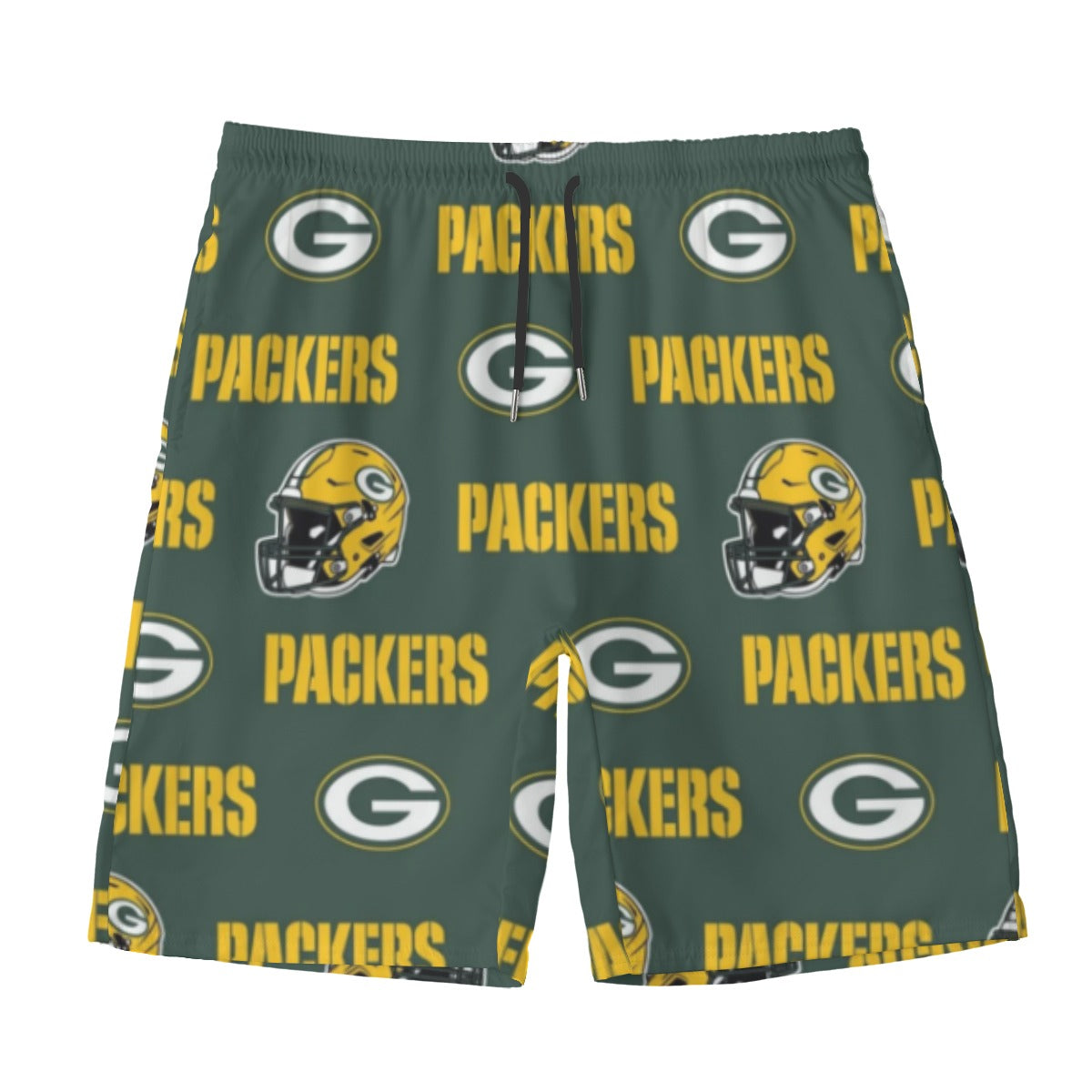 Green Bay Football Game Day All-Over Print Men‘s Beach Shorts With Lining