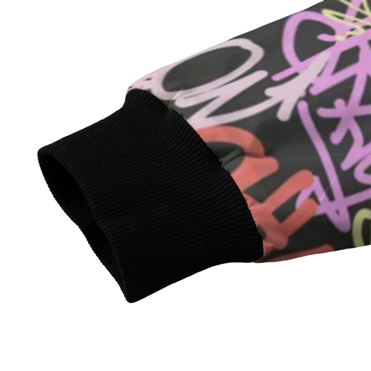 Wildstyle Graffiti Wall Tags Seamless Fleece Bomber Jacket