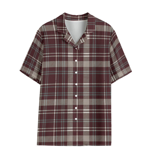 Texas Tartan Plaid A&M - Aggies  Women's Hawaii Shirt | Rayon
