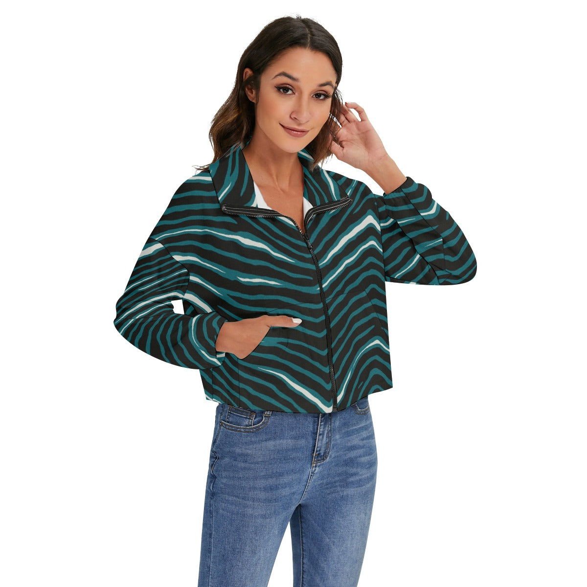 Philadelphia Football Game Day All-Over Print Women's Zip Jacket