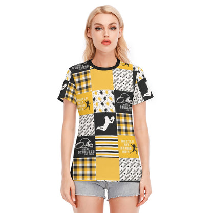 All-Over Print Women's Round Neck T-Shirt | 190GSM Cotton