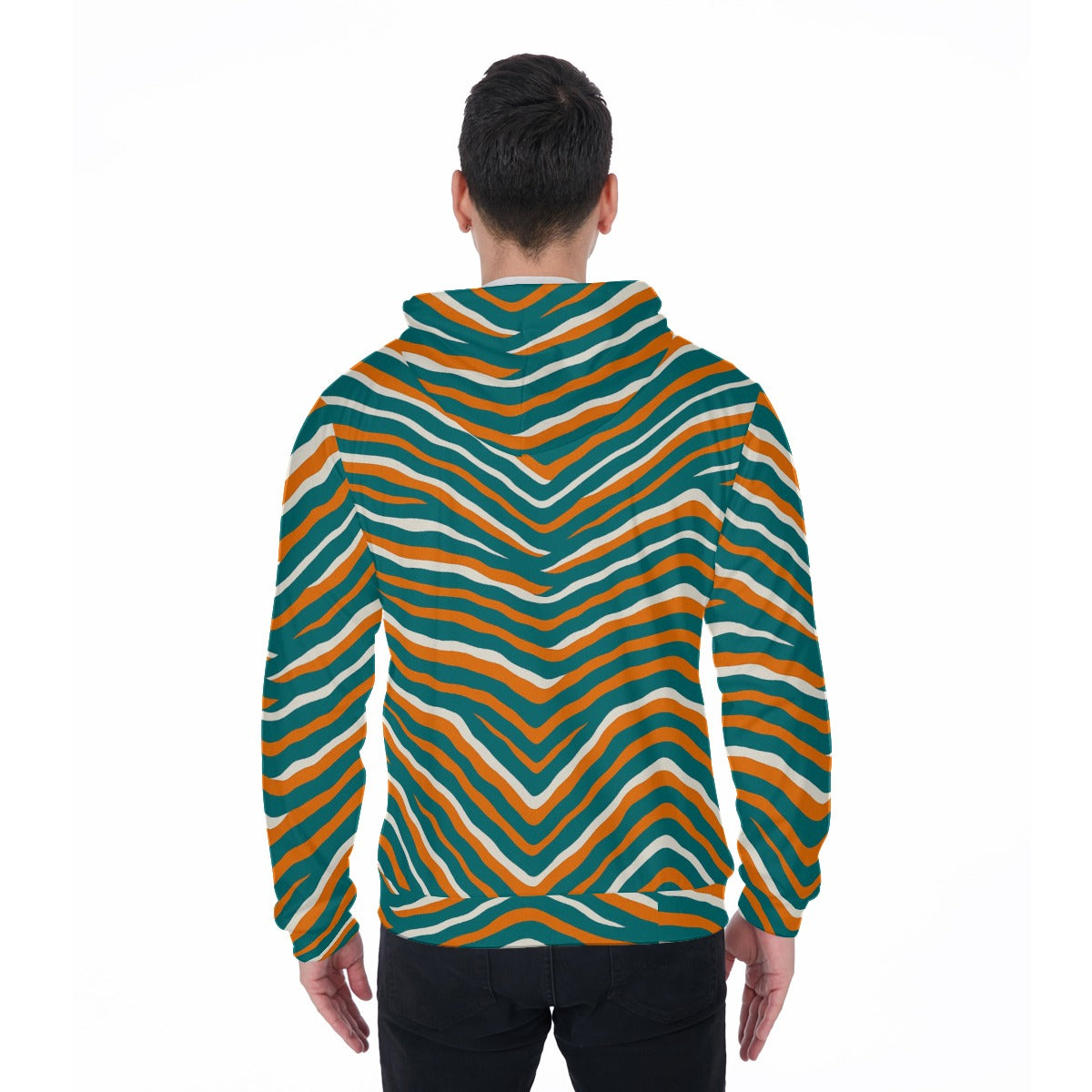 Miami Football Game Day All-Over Print Zip Up Hoodie With Pocket