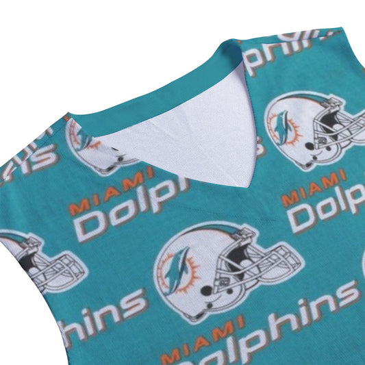 Miami Football Game Day All-Over Print Unisex V-neck Tank Top