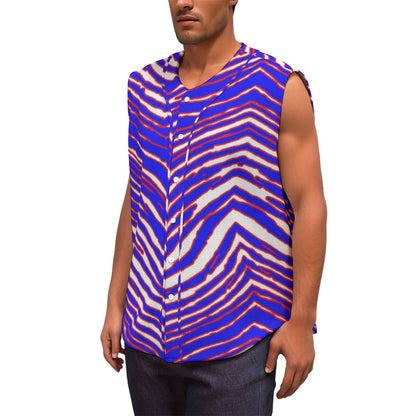 Buffalo Bills Zubaz Men's Sleeveless Baseball Jersey