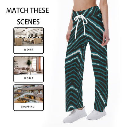 Philadelphia Football Game Day All-Over Print Women's High-waisted Straight-leg Trousers
