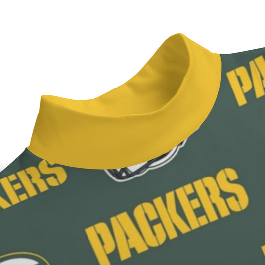 Green Bay Football Game Day All-Over Print Unisex Mid-high Collar Drop Shoulder Sweatshirt