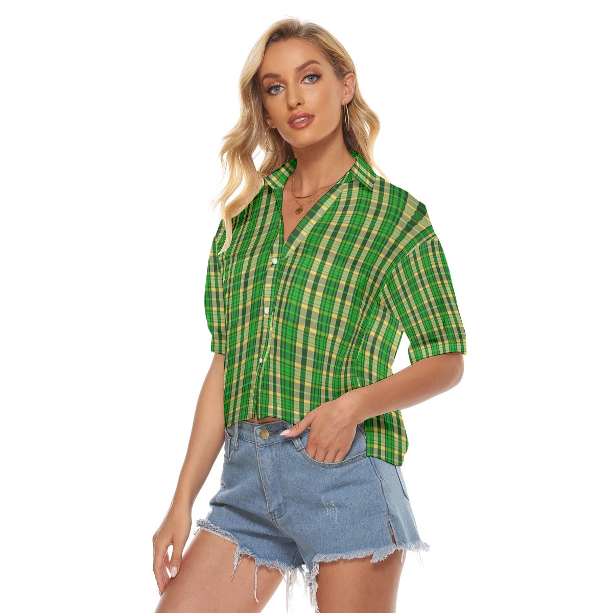 Oregon Tartan Plaid Ducks Women's V-neck Shirts