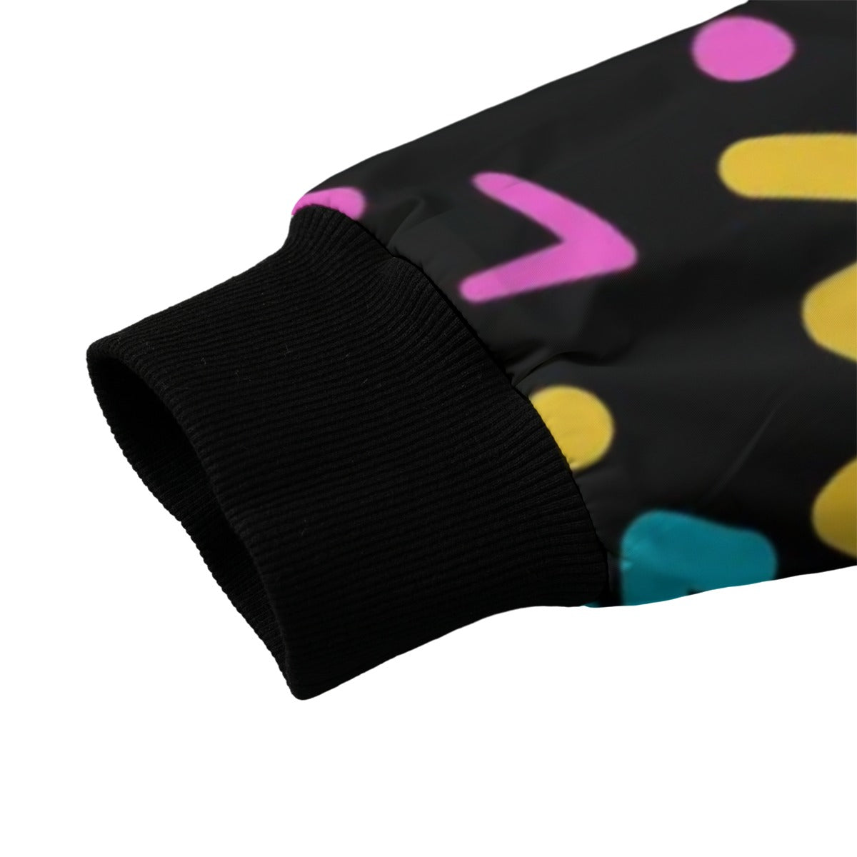 Urban Legend 90s Street Icons – Memphis Style Hand-Drawn Textured Fleece Bomber Jacket