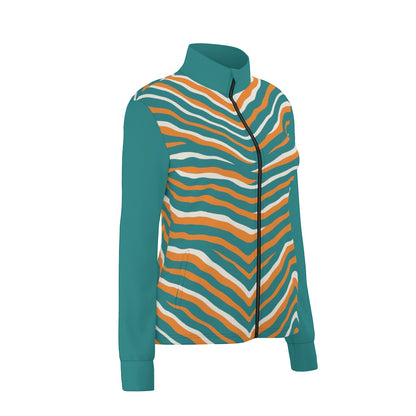 Miami Football Game Day All-Over Print Women's Long Sleeve Thumbhole Jacket