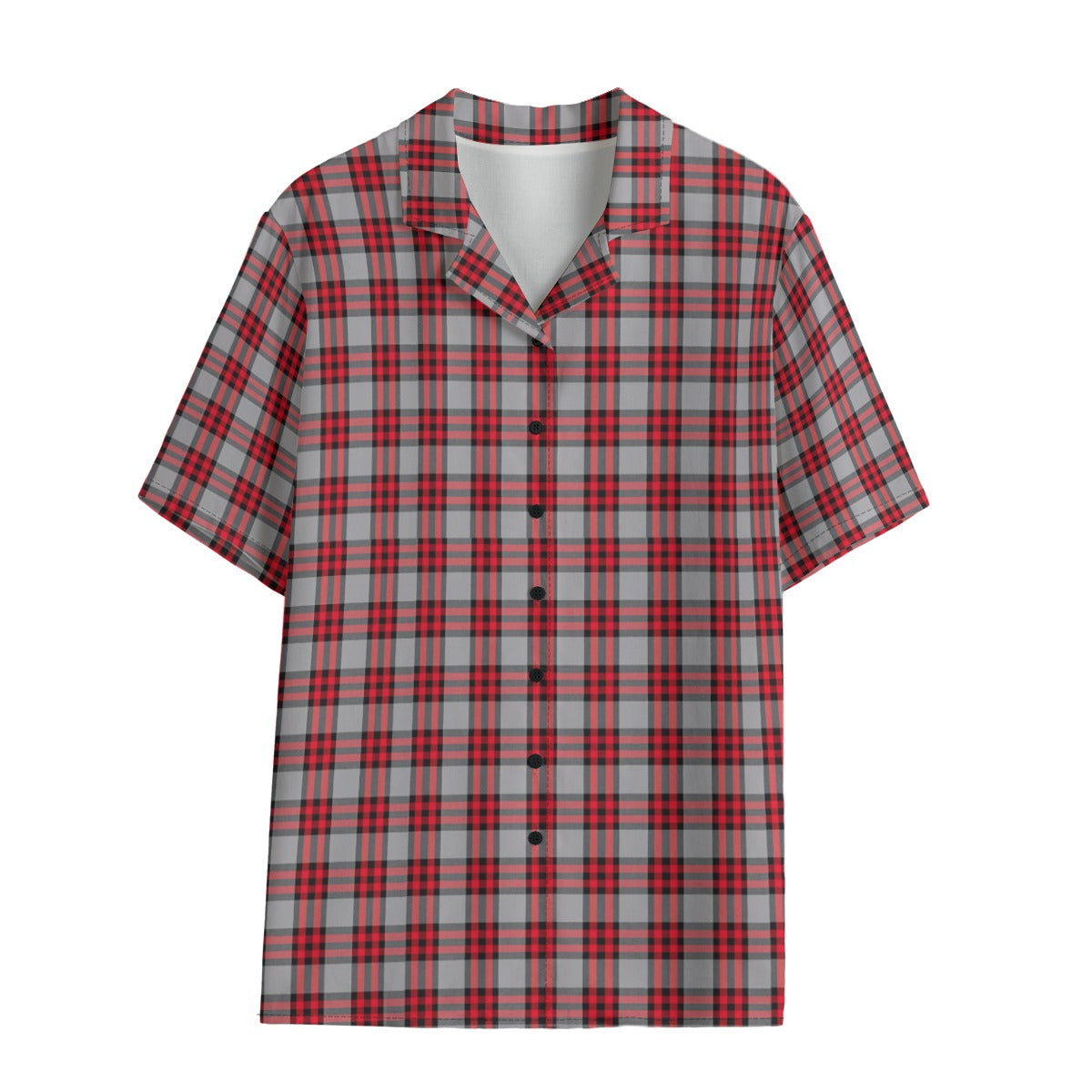 Ohio State Tartan Plaid Buckeyes Women's Hawaii Shirt | Rayon