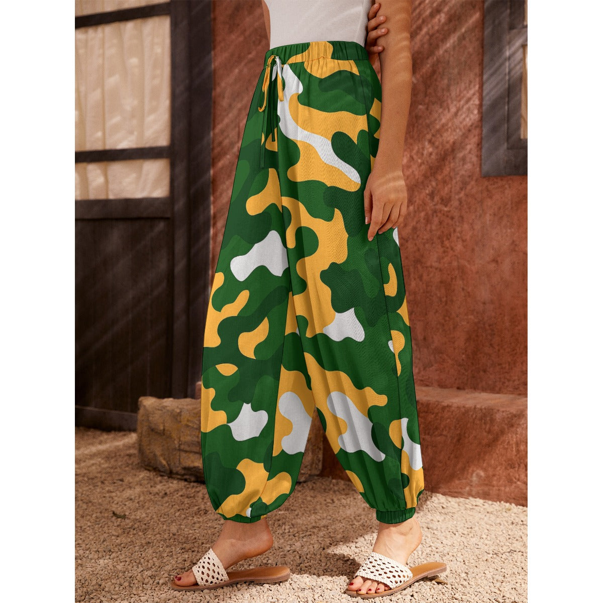 Green Bay Football Game Day All-Over Print Women's Carrot Pants