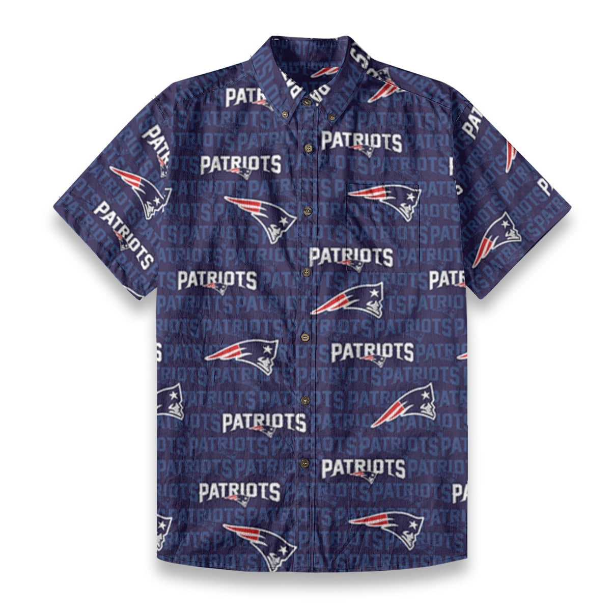New England Football Game Day All-Over Print Men's Breathable Cotton Shirt|125GSM