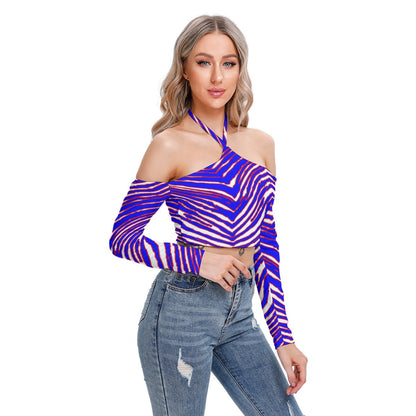 Buffalo Bills Zubaz Women's Halter Lace-up Top