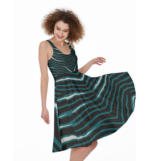 Philadelphia Football Game Day All-Over Print Women's Sleeveless Dress
