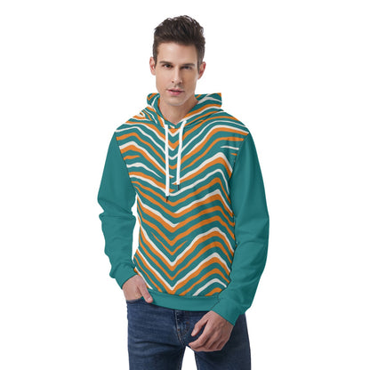 Miami Football Game Day All-Over Print Men's Hoodie With Double-side Print Hood