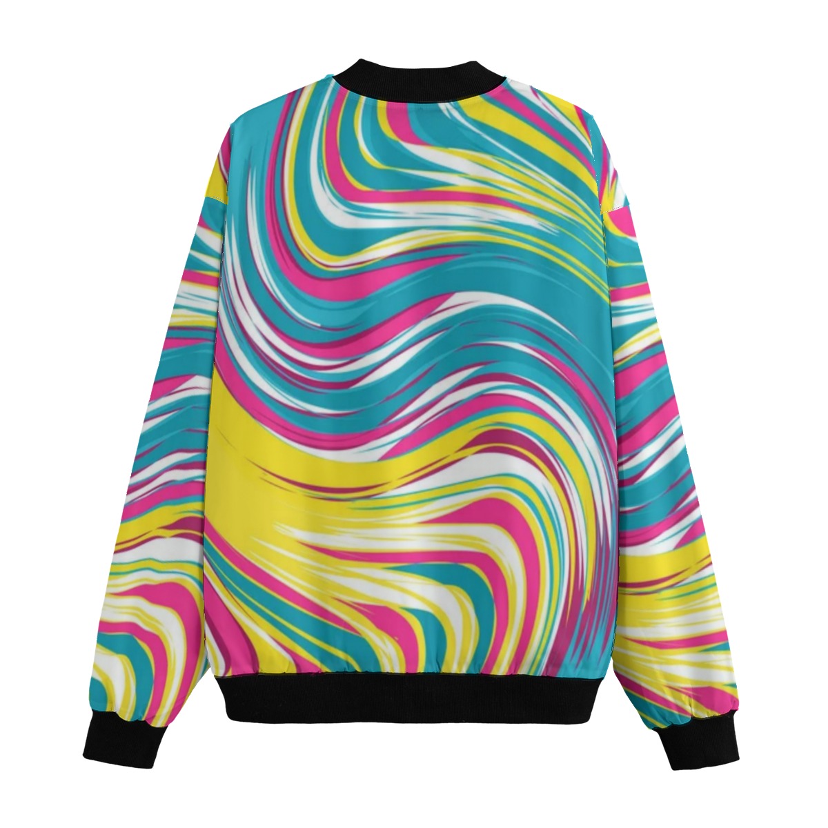 Spray Paint Drips Abstract Color Graffiti Style Fleece Bomber Jacket