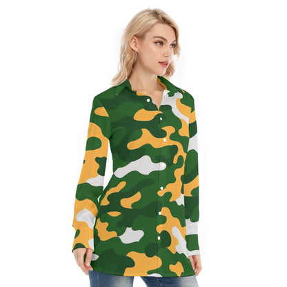 Green Bay Football Game Day All-Over Print Women's Long Shirt