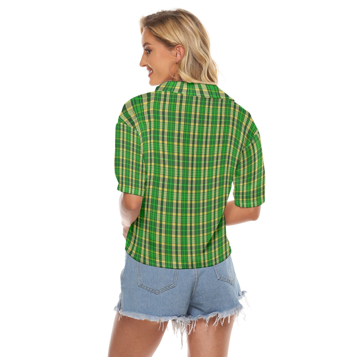 Oregon Tartan Plaid Ducks Women's V-neck Shirts