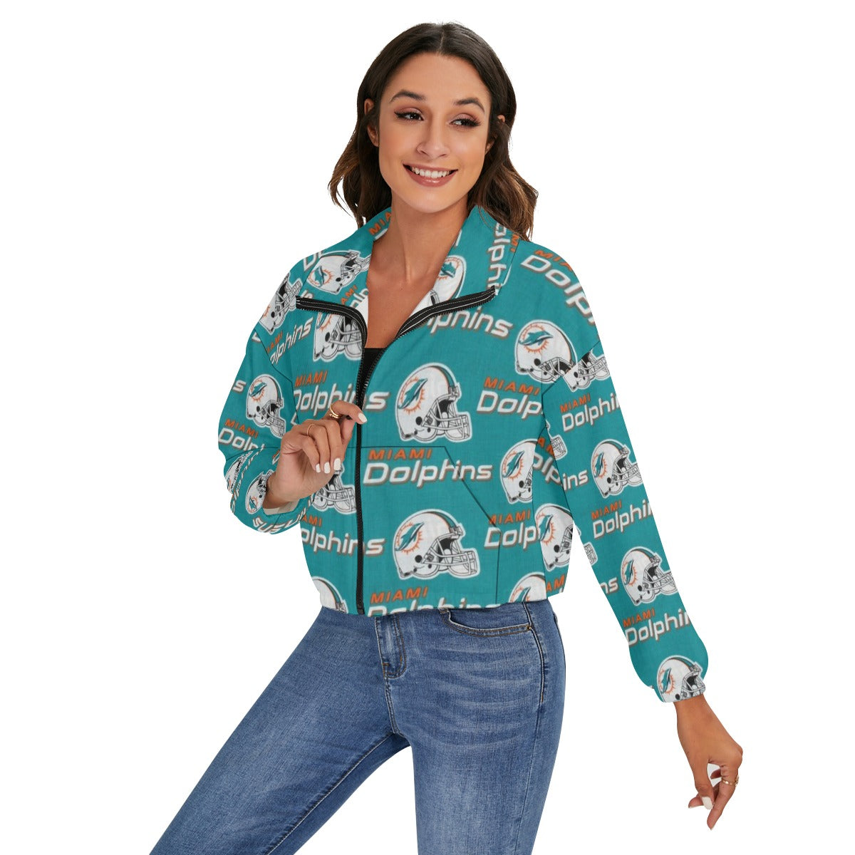 Miami Football Game Day All-Over Print Women's Zip Jacket