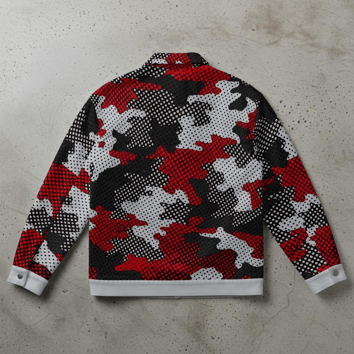 Urban Legend Georgia  Red Black Camo Unisex Collared Jacket