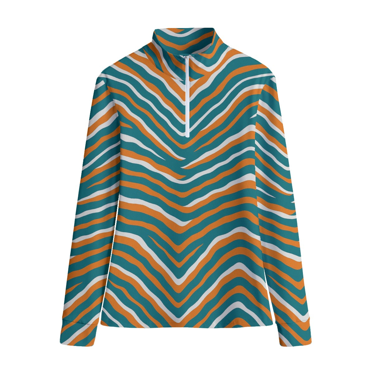 Miami Football Game Day All-Over Print Women's Stand-up Collar T-shirt
