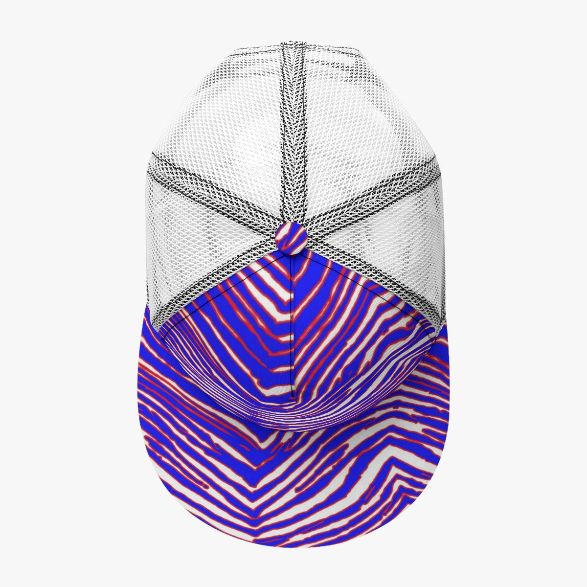 Buffalo Bills Zubaz Black Buckle Flat-brimmed Mesh Cap With Box