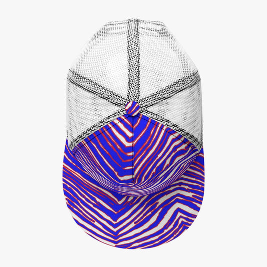 Buffalo Bills Zubaz Black Buckle Flat-brimmed Mesh Cap With Box