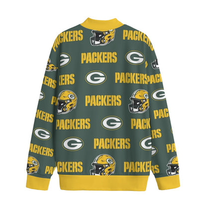 Green Bay Football Game Day All-Over Print Unisex Mid-high Collar Drop Shoulder Sweatshirt