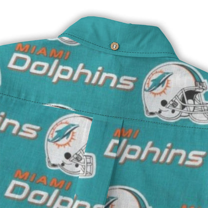 Miami Football Game Day All-Over Print Children's Shirt With Pocket | 125GSM Cotton