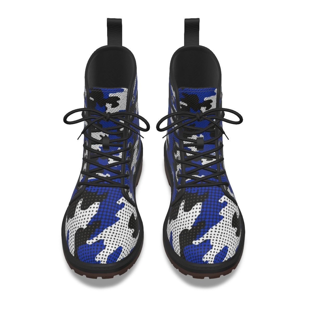 Urban Legend Kentucky Blue and White Camo Martin Short Boots – Wildcats-Inspired Streetwear for Game