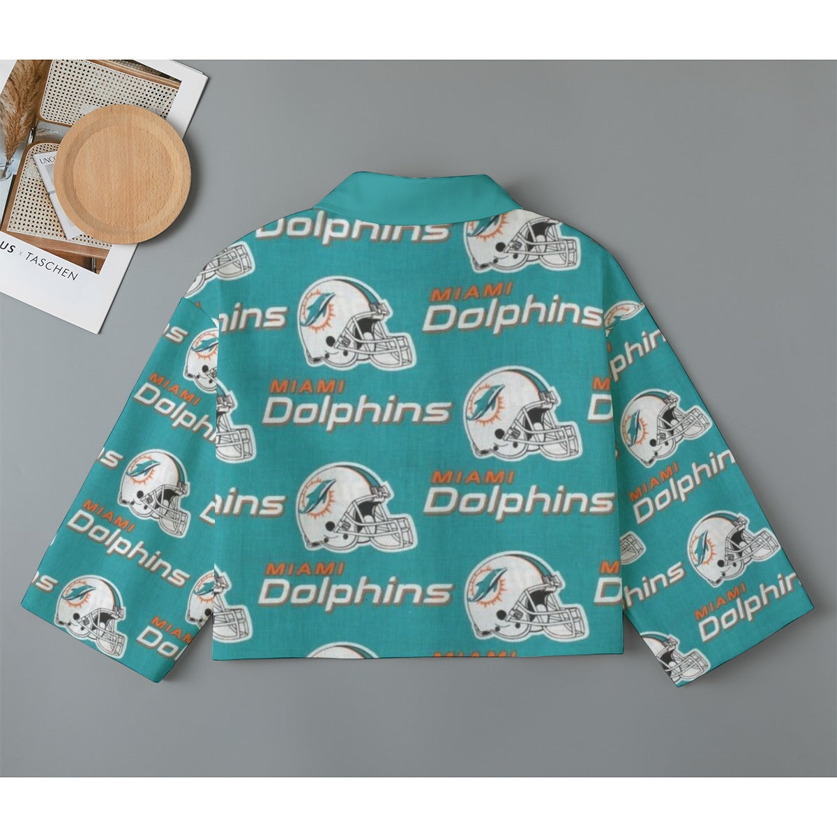 Miami Football Game Day All-Over Print Women's Cropped Jacket | 245GSM Cotton