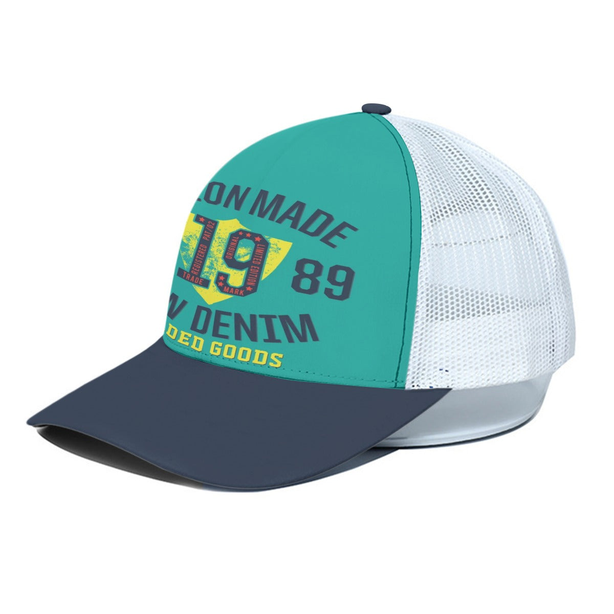 Union Made NY 1989 Raw Denim Trucker Hat – Vintage Workwear Style Cap