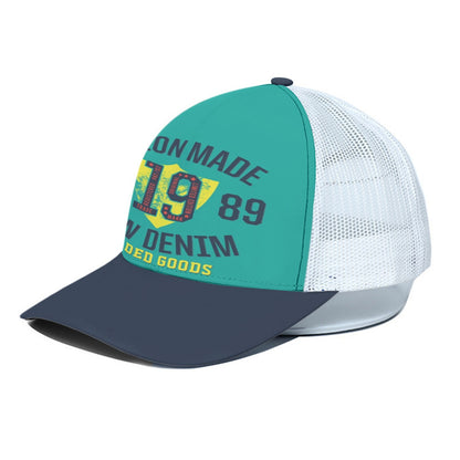 Union Made NY 1989 Raw Denim Trucker Hat – Vintage Workwear Style Cap