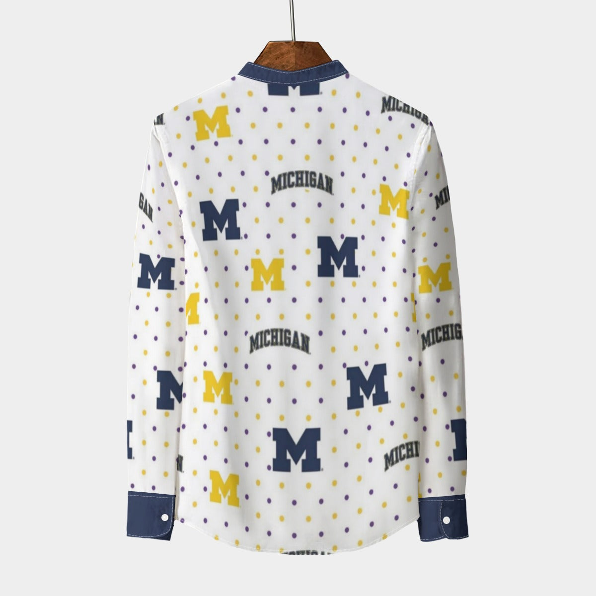 Urban Legend Michigan – Wolverines Collar Shirt With Long Sleeve | 110GSM Imitation Flax