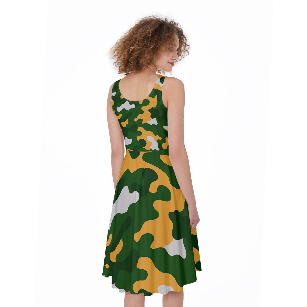 Green Bay Football Game Day All-Over Print Women's Sleeveless Dress