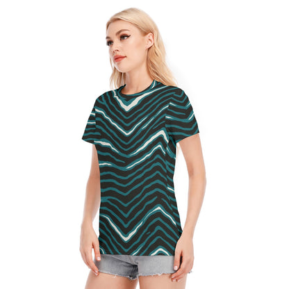 Philadelphia Football Game Day All-Over Print Women's Round Neck T-Shirt | 190GSM Cotton