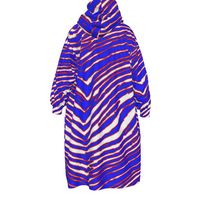 Buffalo Bills Zubaz Kid's Sherpa Fleece Mid-Length Hoodie Blanket