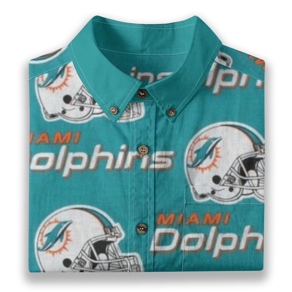 Miami Football Game Day All-Over Print Men's Breathable Cotton Shirt|125GSM