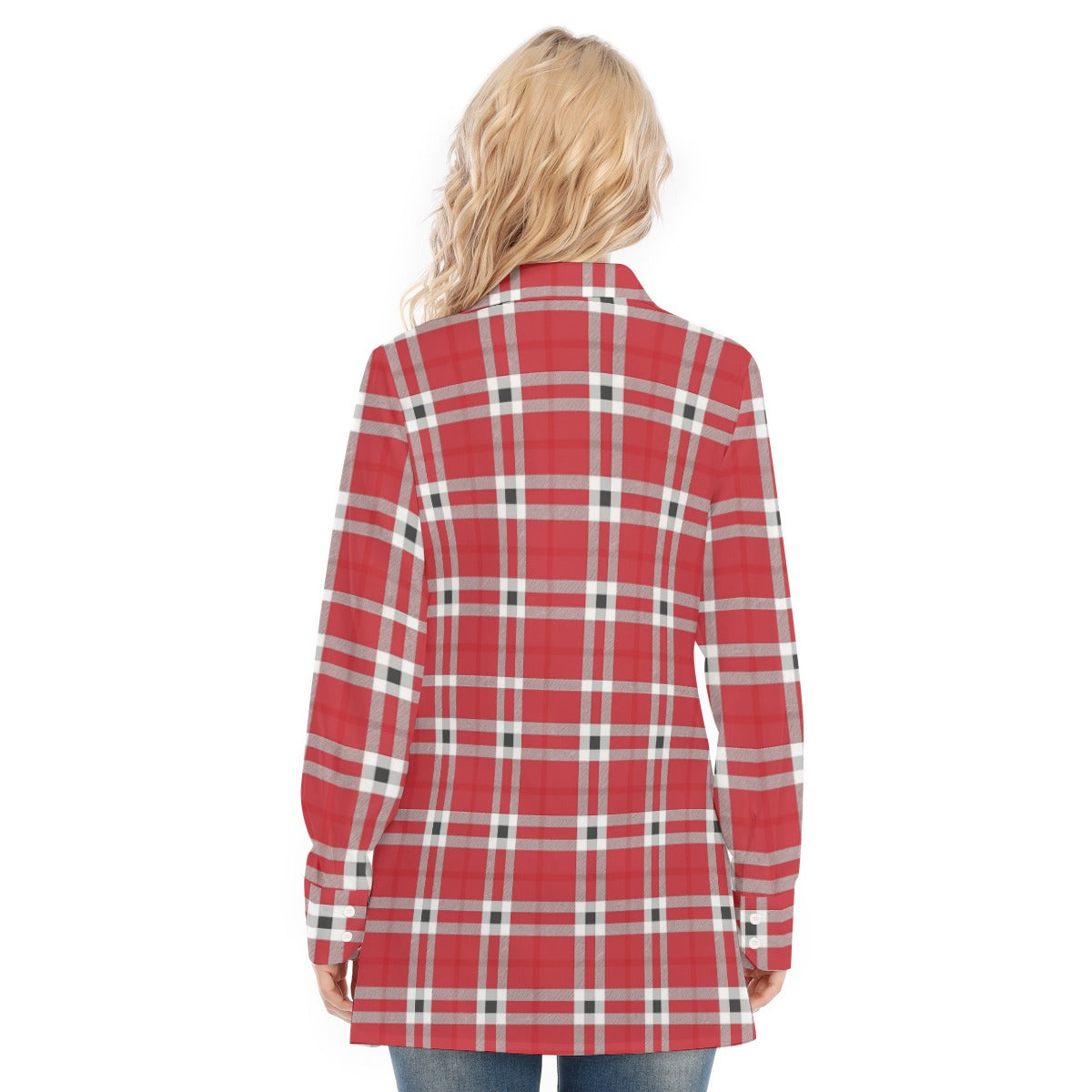 Houston Tartan Plaid Cougars Women's Long Shirt