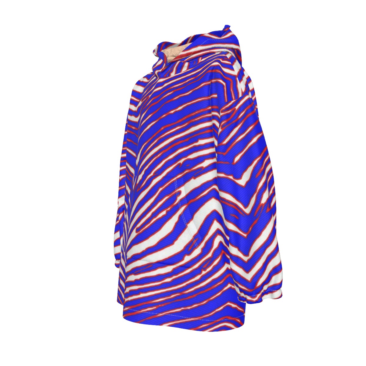 Buffalo Bills Zubaz Kid's Sherpa Fleece Hoodie Blanket
