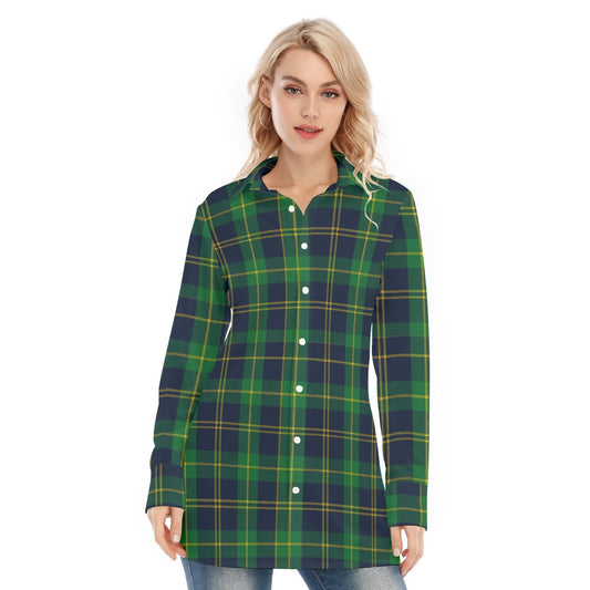 Notre Dame Tartan Plaid Fighting Irish Women's Long Shirt