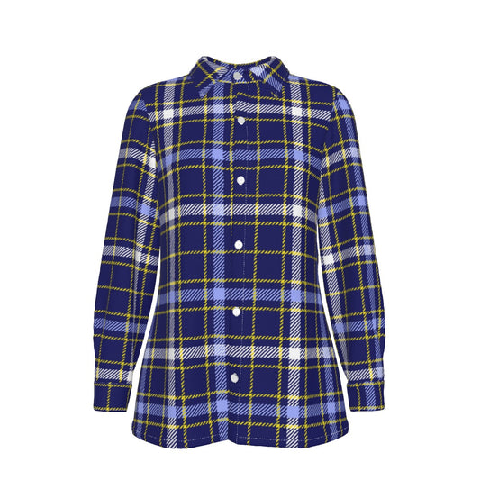 Michigan Tartan Plaid Wolverines Women's Elastic-Back Shirt