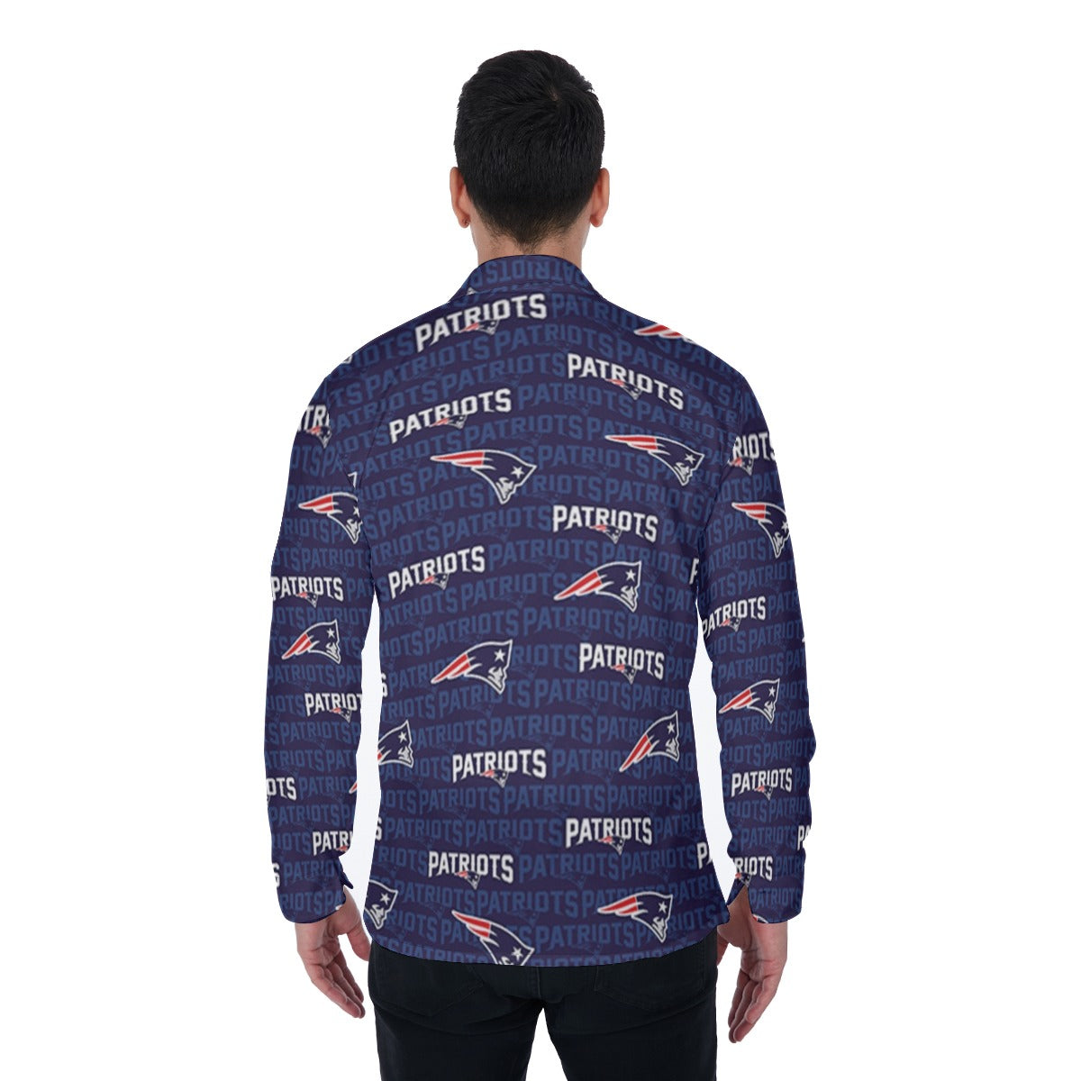 New England Football Game Day All-Over Print Men's Long Sleeve Shirt