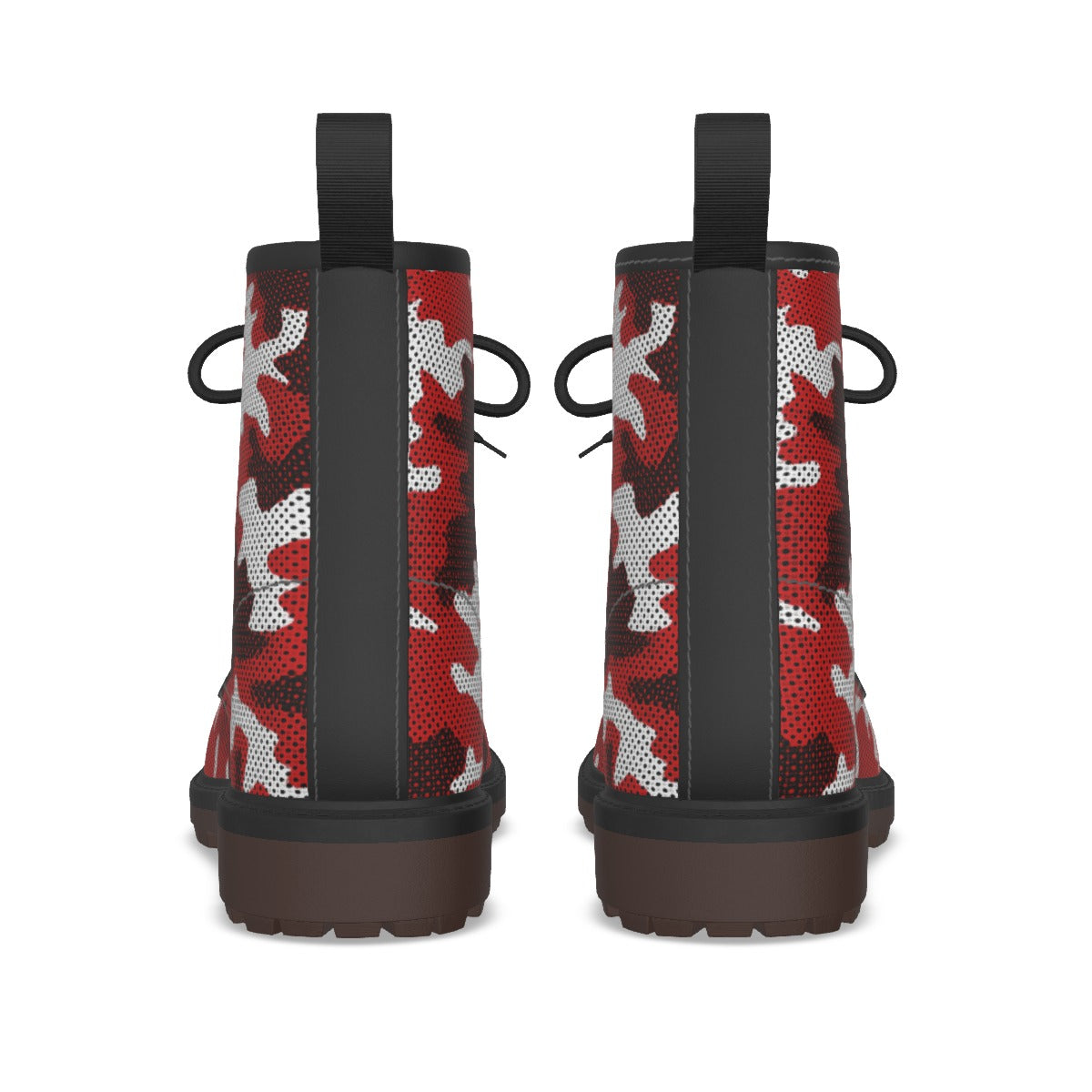 Urban Legend Houston Red and White Camo Martin Short Boots – Cougars-Inspired College Streetwear for