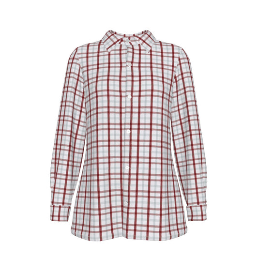 Indiana Tartan Plaid Bloomington  Hoosiers Women's Elastic-Back Shirt